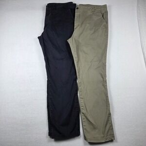 BYLT Stretch Cotton Chino Pant Lot (2) Men's Sz 40x30 Beige Blue Stretch Comfort
